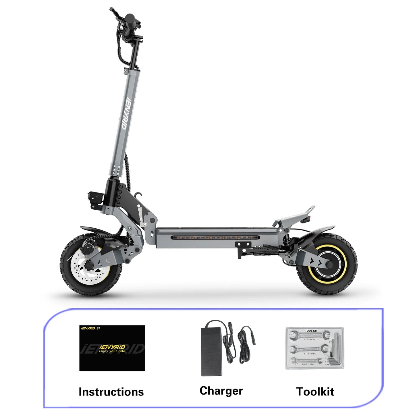 IENYRID IE-S1 Electric Scooter 800W Motor 48V15AH Lithium Battery E-Scooter 10-inch Off-road Tires Foldable E-Scooters