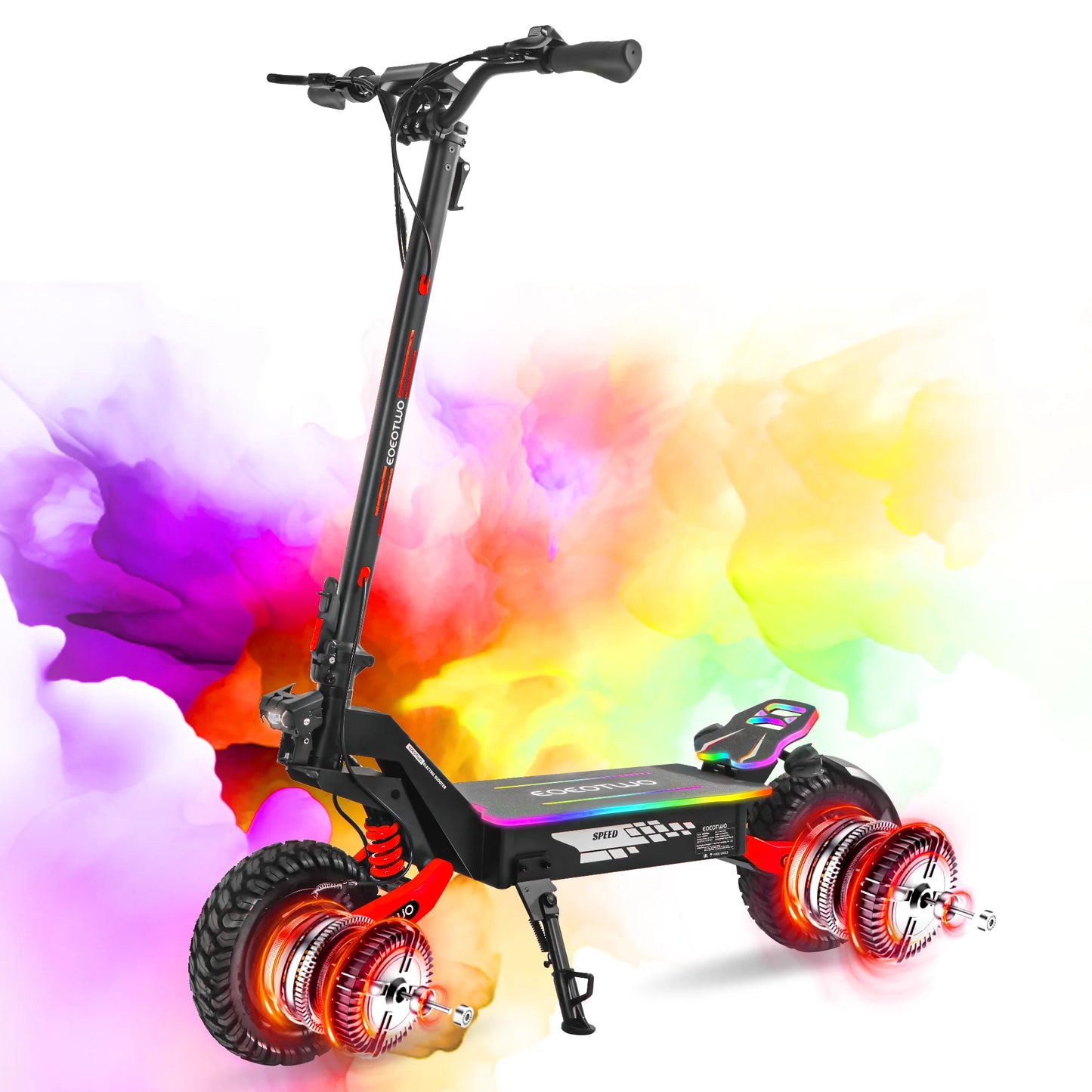 Electric Scooters 40mph 2400W Dual Motors 52V23AH Lithium Battery E Scooter Adult Hydraulic Brake 11'' Off-Road Tires Escooter