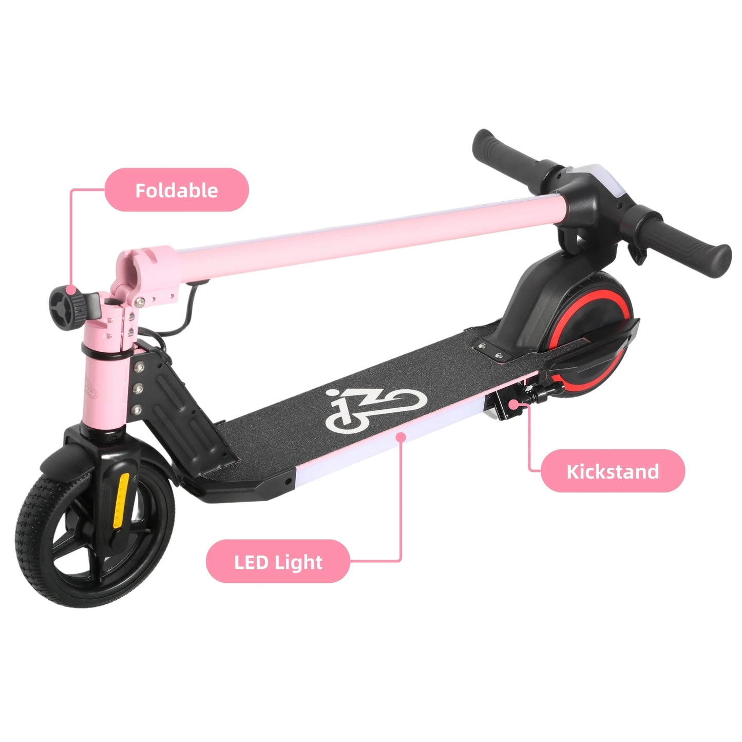Foldable Electric Scooter EMOKO A43 130W,11Mph,6Mile,Children's Electric Scooter,21.6V 2AH,Suitable for 6-12 Years Old