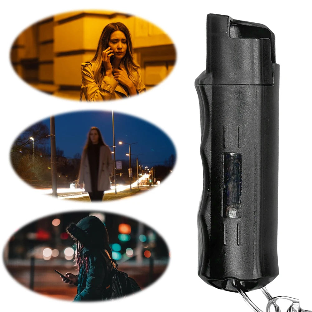 20ml Multipurpose Pepper Spray Keychain Plastic Self-Defense Outdoor Safety Keychains Personal Defense Spray for Women & Men