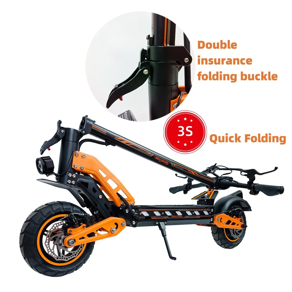 DT10 Dual Motor 48V 52V 20.8Ah Electric Scooter 1200W*2 1000W*2 60KM/H 70KM/H Range 70KM 80KG Offroad-Elektroroller