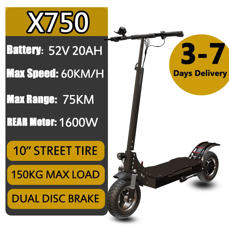 100KM Long Range Electric Scooter