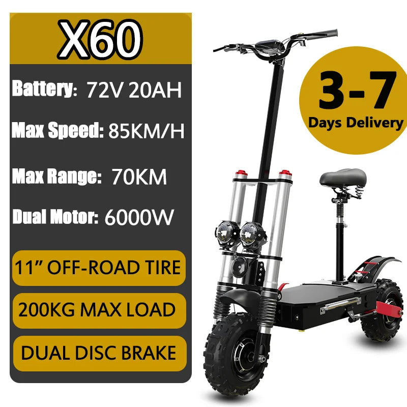 100KM Long Range Electric Scooter