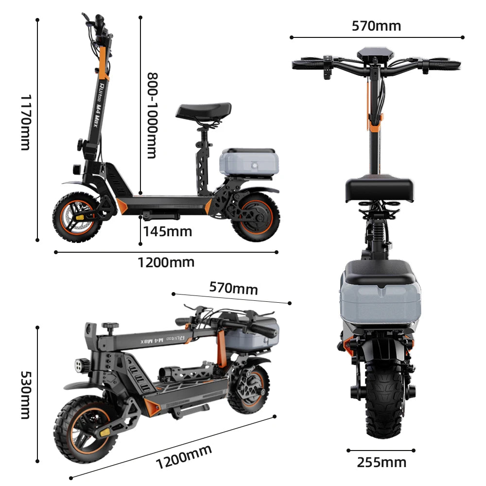 Ruitoo M4Max 1000W 48V/15.6AH Best Selling Electrical Scooter Shipped from USA warehouse