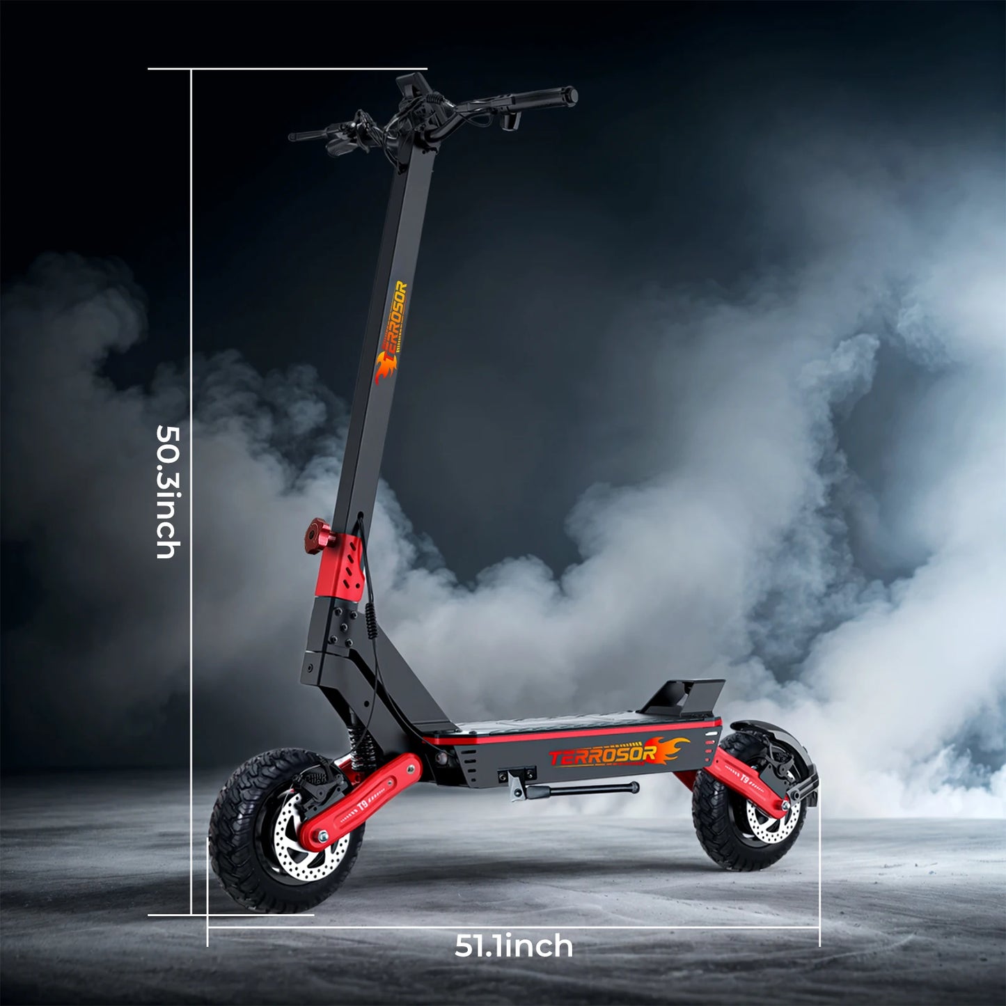 Electric Scooter for Adults, 1200WMotor Fast E Scooter, 11" Off-Road Tires, Up to 28 MPH Top Speed & 20 Miles Long Range, Dual B