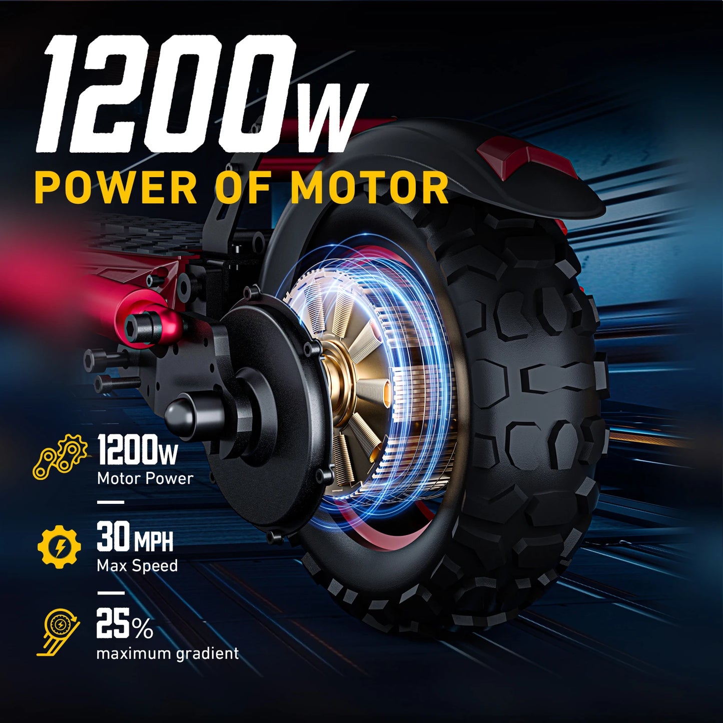 1200W Off-road Electric Scooter with Seat