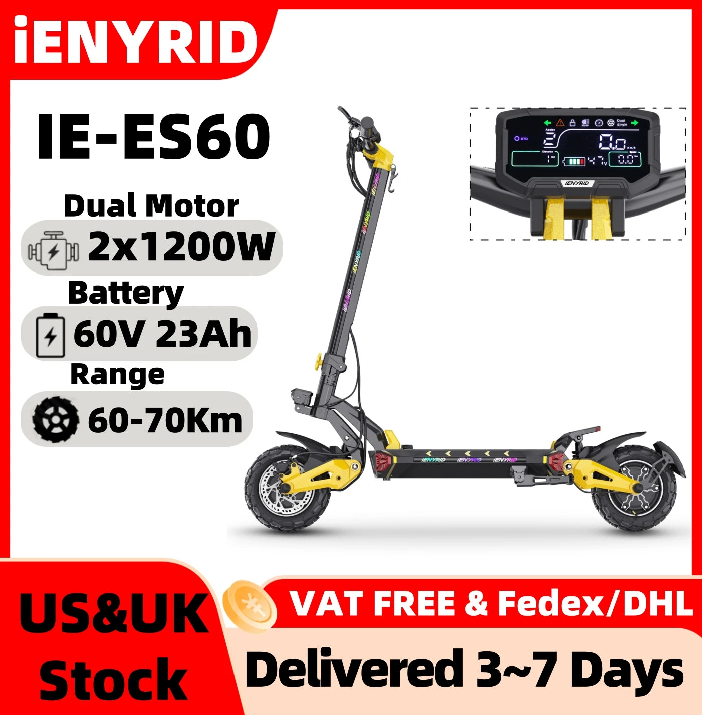 IENYRID ES60 Electric Scooter 2*
