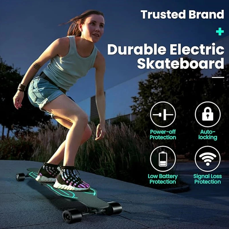 Electric Skateboards Longboards Dual-Drive Electric Scooter For Adults Teens With Remote Control And Charger Cycling Accessories