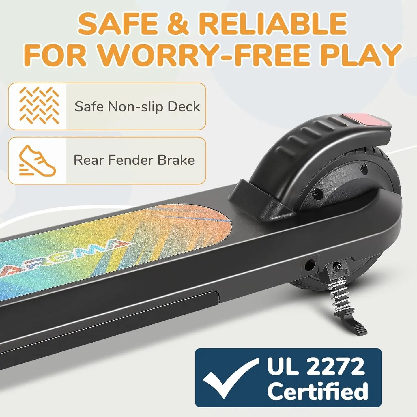 Electric Scooter for Kids Ages 6-14,120W Motor,Colorful Lights,Adjustable Height&Speed,LED Display,Foldable scooter,Idea Gift