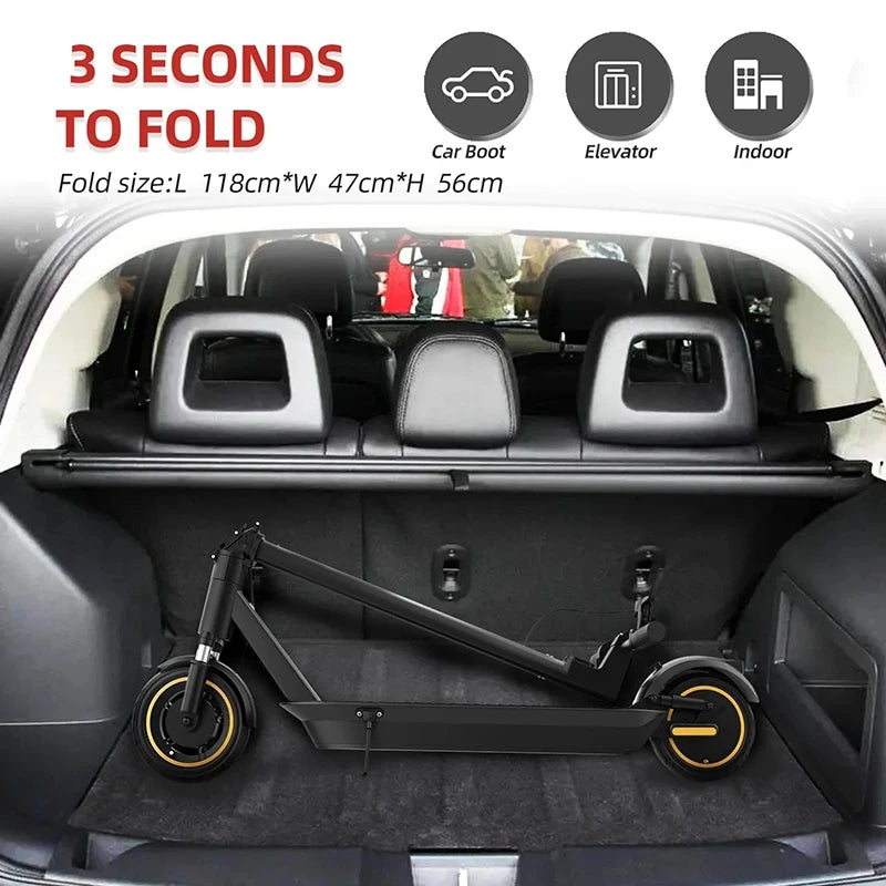 AOVOPRO ESMAX electric scooter, 500W power motor up to 40km/h,With dual braking system and dual suspension design