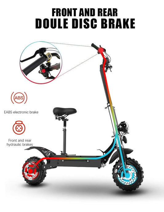 Top Speed Electric Scooter 1200W-5600W Powerful Dual Motor   OFF Road