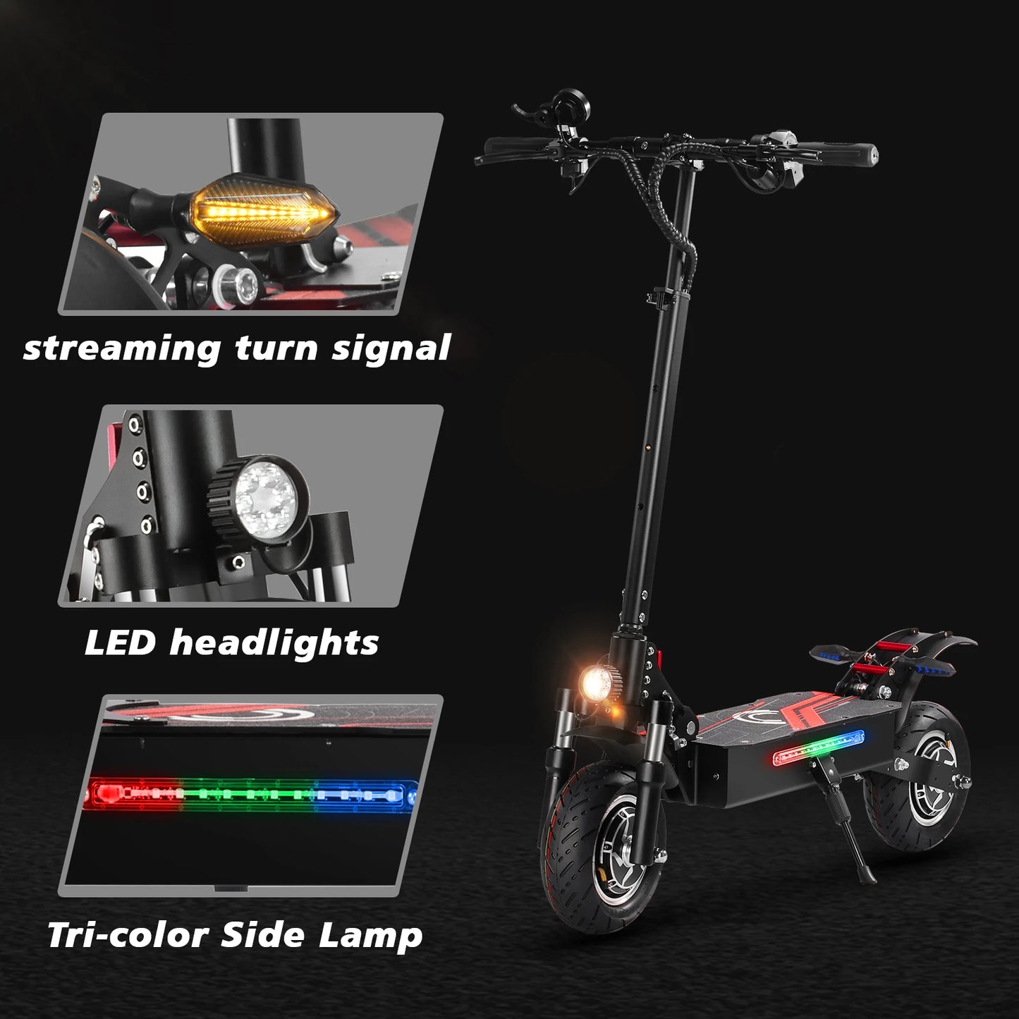High-Speed Off-Road Electric Scooter 3200W Dual Motor Long Endurance Mileage with Silent Tire Foldableing Commuting E-scooter