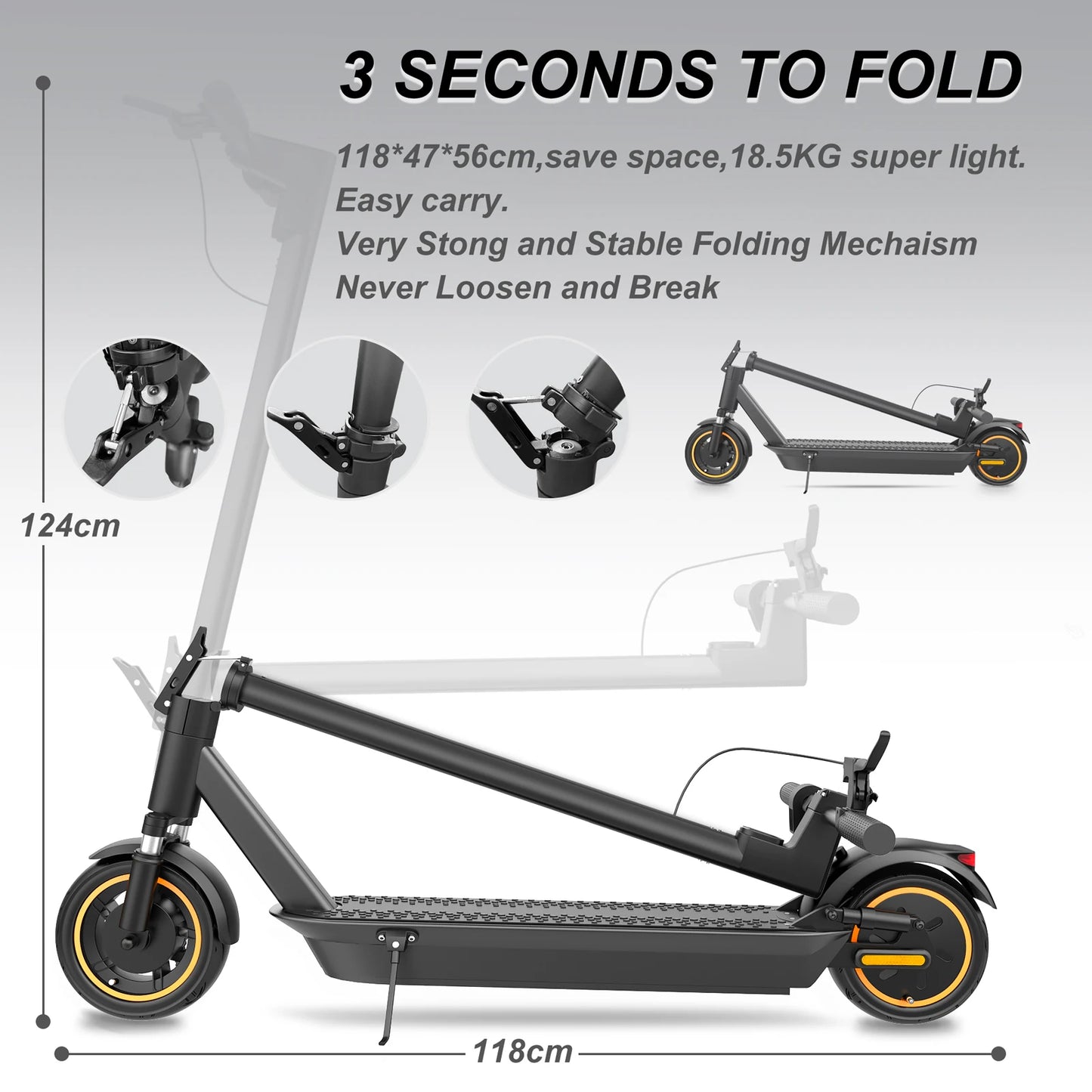 AOVOPRO New ESMAX Electric Scooter 500W 35km/h Adult APP Smart Scooter Shock-absorbing Anti-skid Folding Electric Scooter