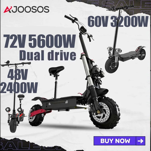 AJOOSOS 2024 X60 X700 X500 Electric Scooter 2400W-5600W Dual Motor Electric Scooters Adults Removable Seat Patinete Eléctricos