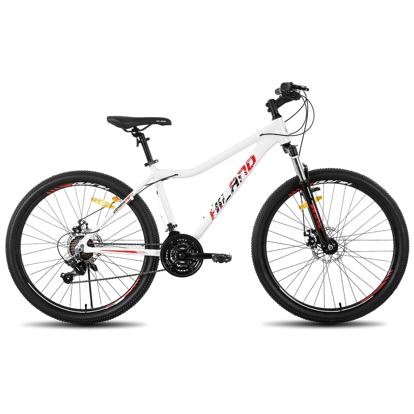 Hiland 20 26 27 Inch Mountain Bike for Women, 21 Speed with Lock-Out Suspension Fork, Dual Disc Brakes, Aluminum Frame MTB