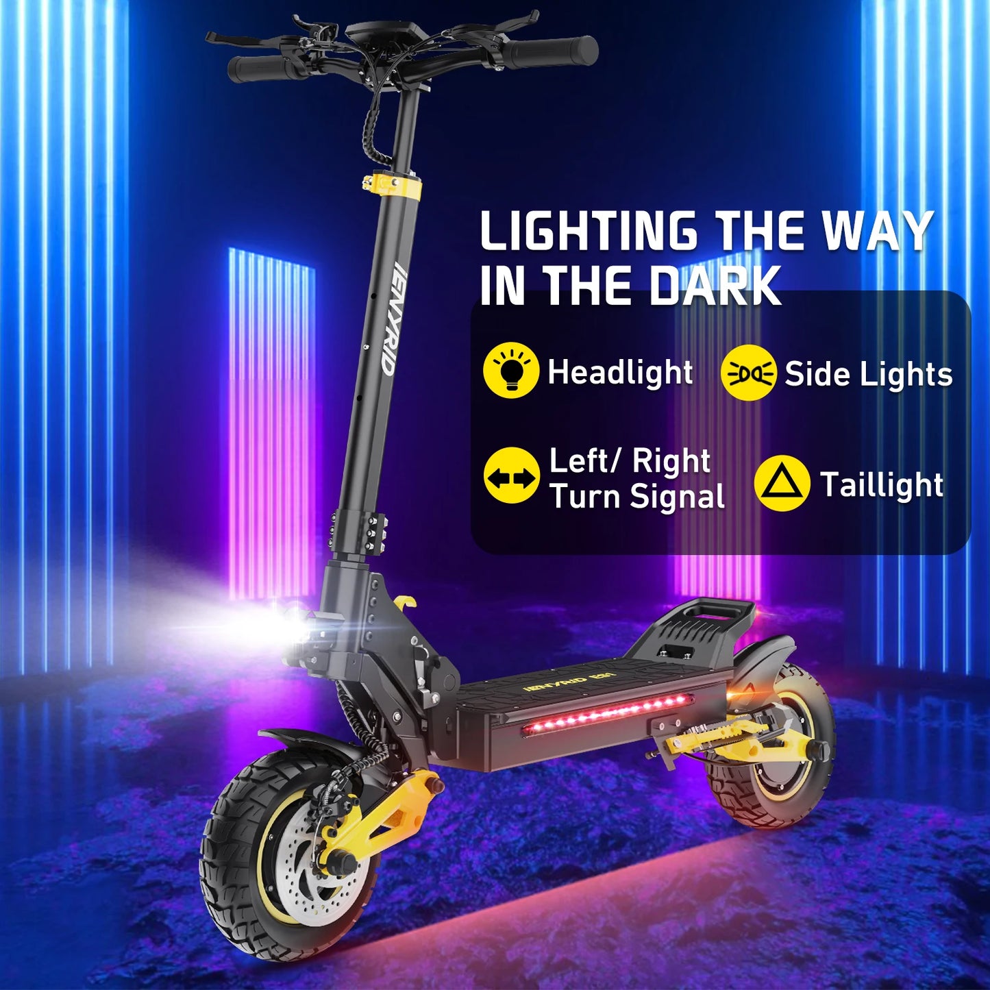 IENYRID IE-ES1 Foldable Electric Scooter 2x1200W Dual Motor Peak 3000W 48V20.8Ah Lithium Battery E-Scooter 10-inch Tires