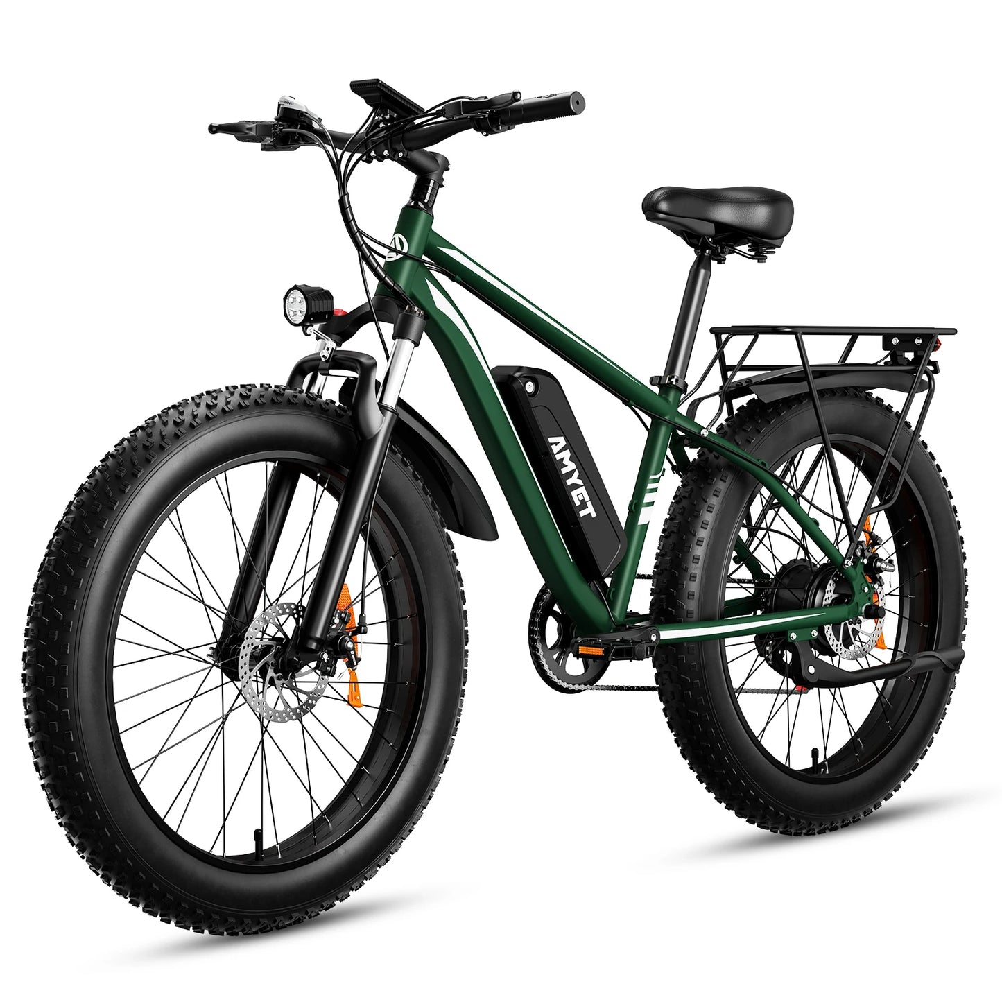 AMYET EB26 Electric Bike for Adults 1000W Electric Bicycle 48V 15AH E Bike 26" Fat Tire Mountain 31mph Dual Shock Absorber Ebike