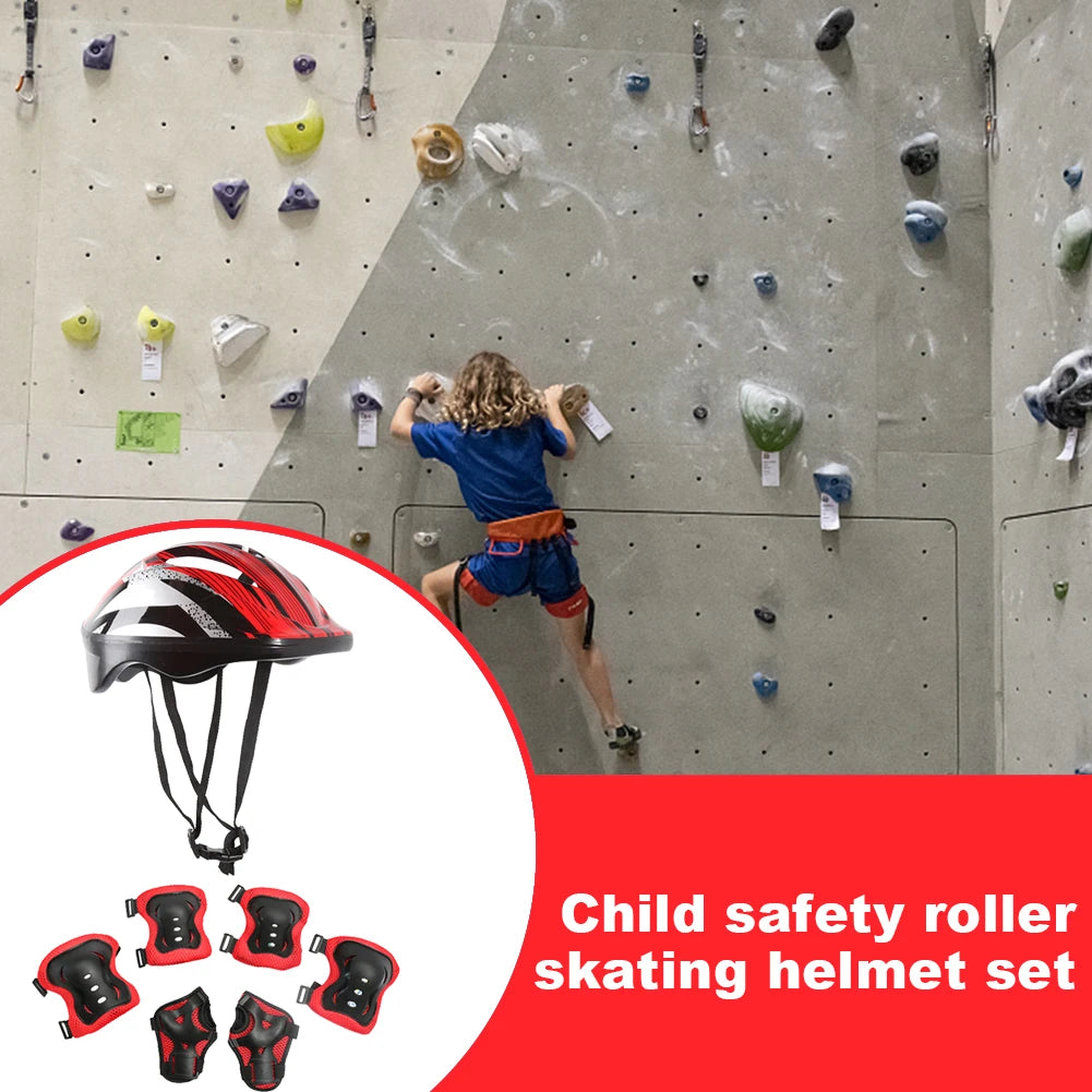 Kids Bike Helmet Knee Elbow Wrist Pads Helmet