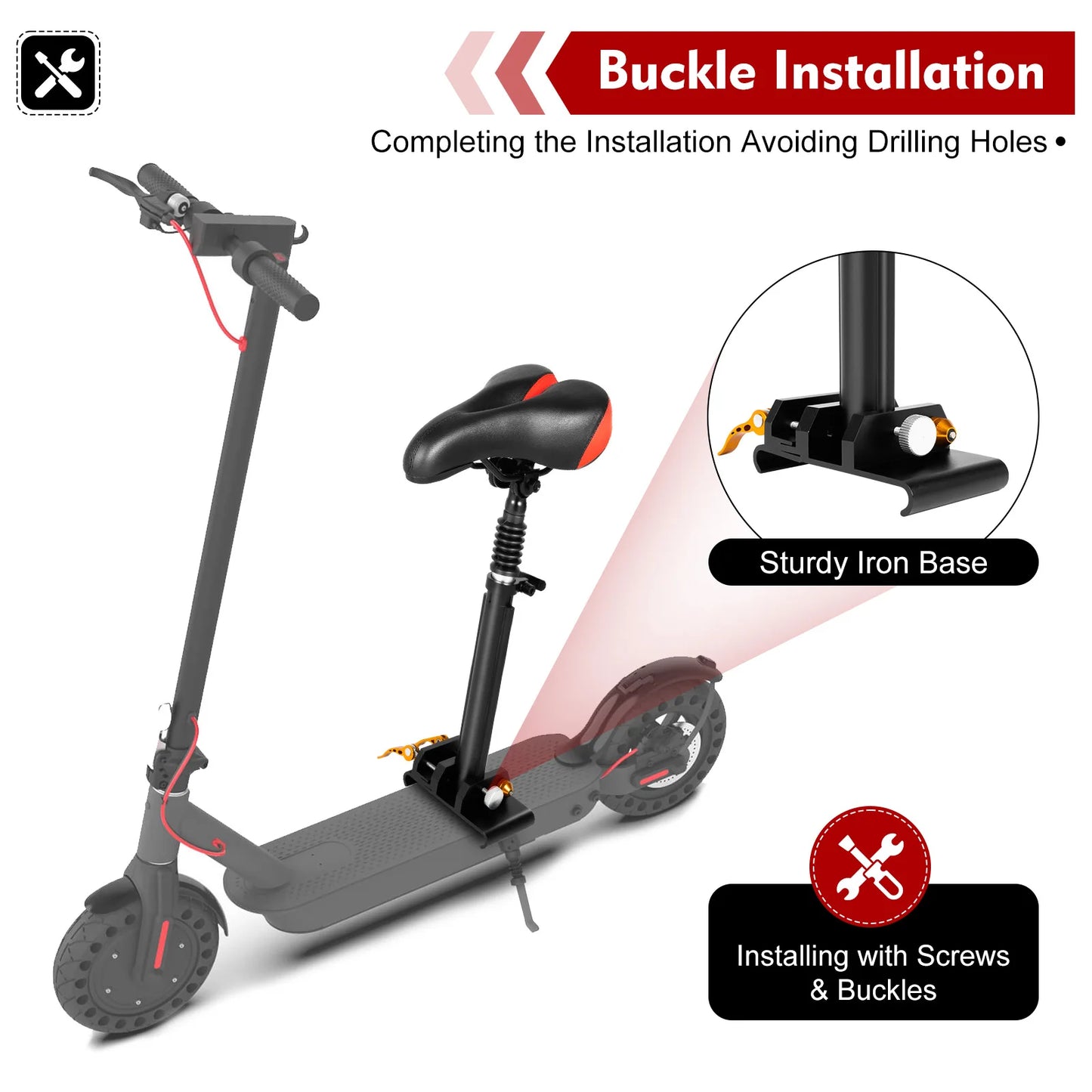Electric Scooter Seat, Folding Saddle Seat