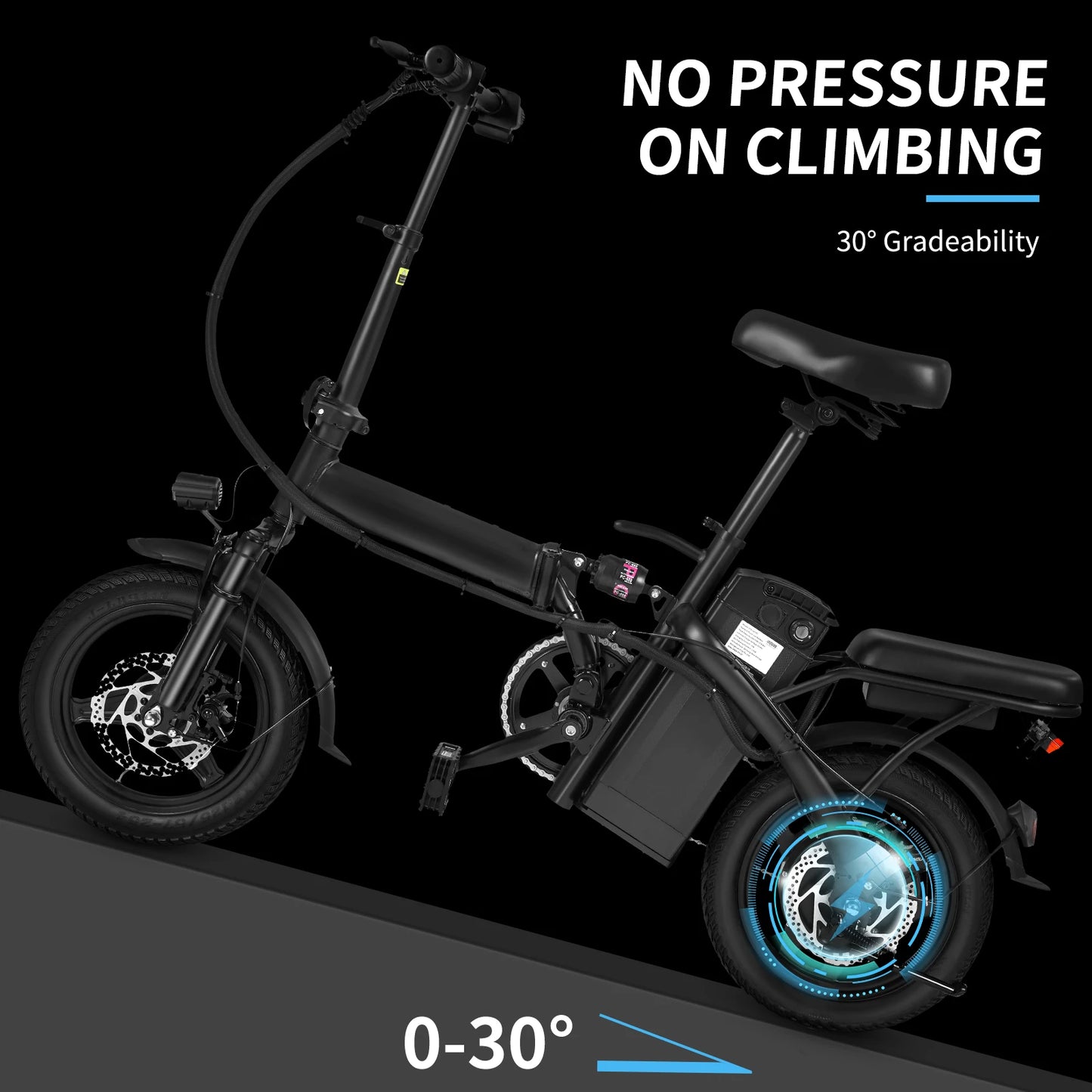 400W  adult foldable electric bicycle with seat