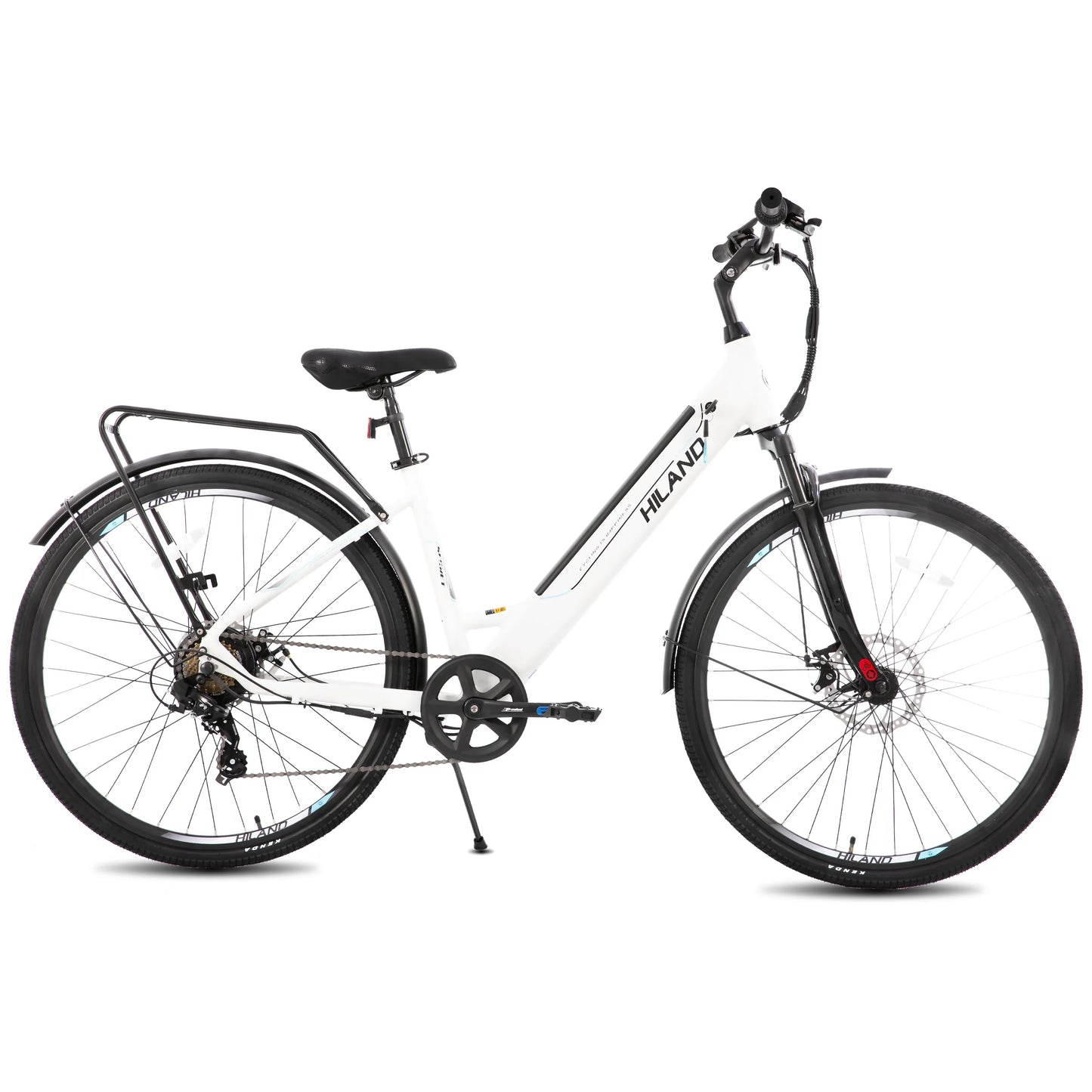 HILAND electric road bike, detachable lithium battery, commuting electric bike, Including shelves, 250W, with LCD display