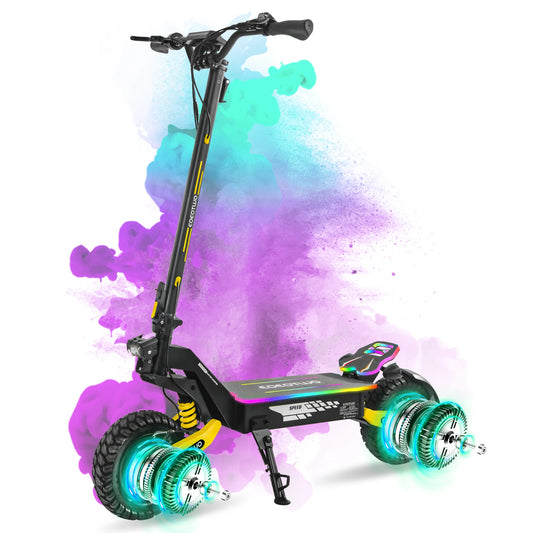Electric Scooters 40mph 2400W Dual Motors 52V23AH Lithium Battery E Scooter Adult Hydraulic Brake 11'' Off-Road Tires Escooter