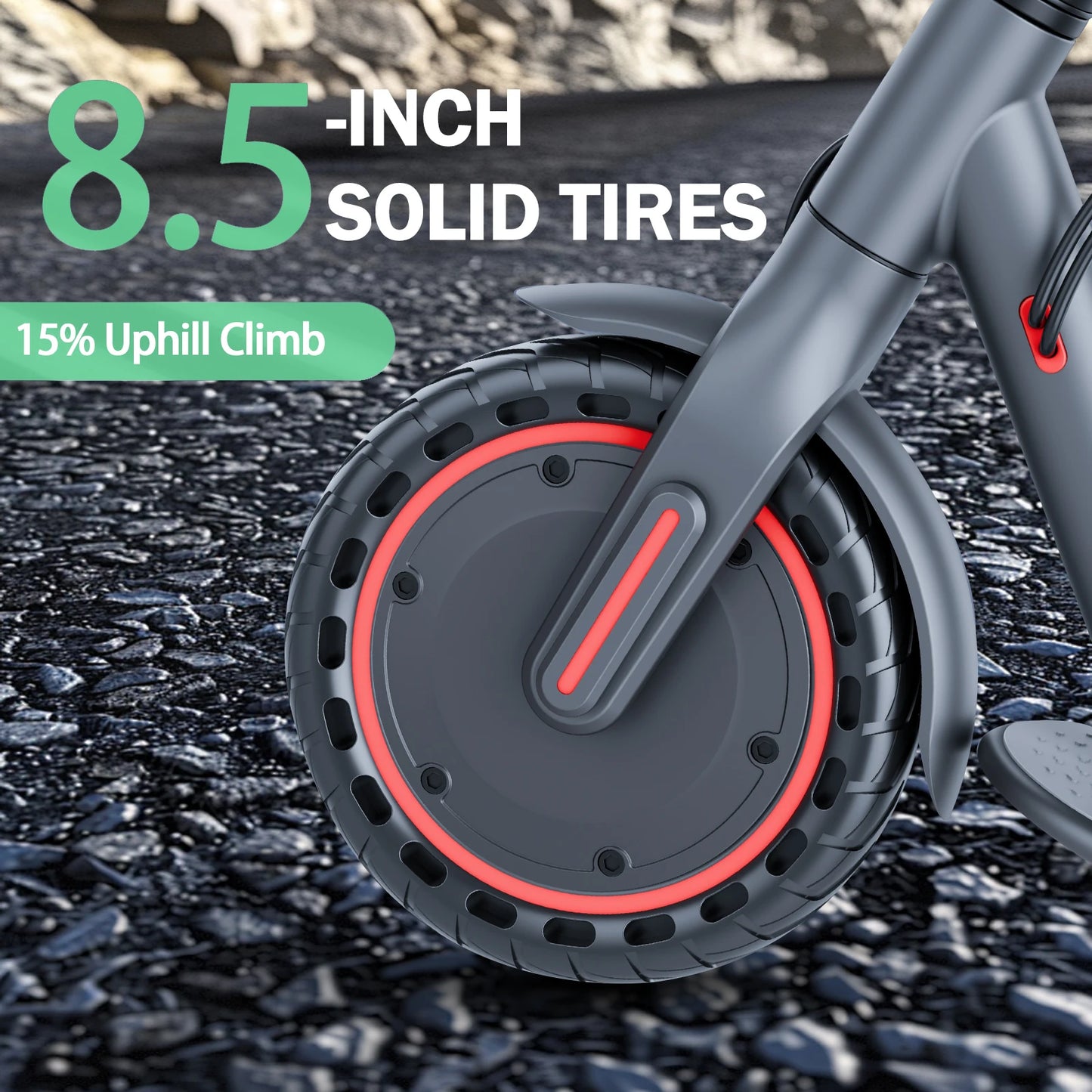 G6.0 Electric Scooter 350W Powerful Motor 19 MPH 12 Miles Long Range 36V 5.2 High Chip with APP 8.5 Inch Kick Foldable EScooter