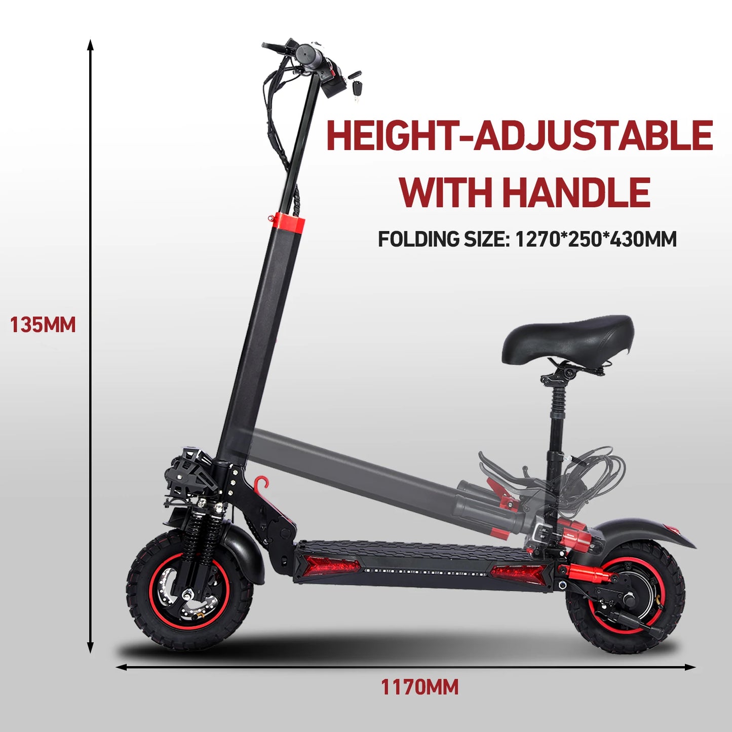 1200W Off-road Electric Scooter with Seat