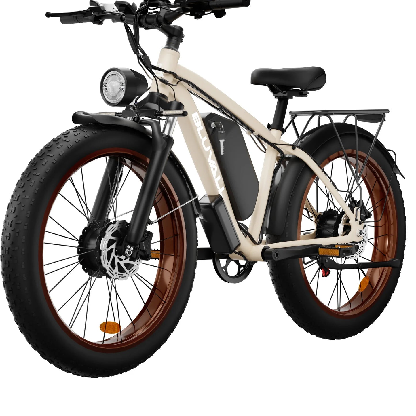 48V 2000W Electric Bike with 22.4AH Battery 26" Fat Tires for All-Terrain High-Speed Commuting Long Range Riding