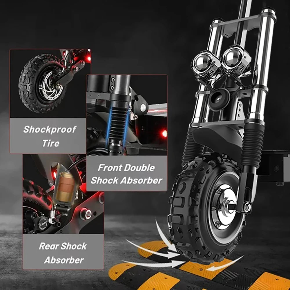 Top Speed Electric Scooter 1200W-5600W Powerful Dual Motor   OFF Road