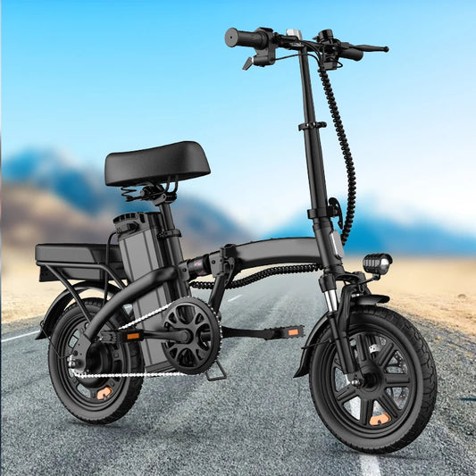14" Foldable Electric bicycle for Adult, Peak 500W Motor with 48V 7.5Ah Removable Battery 40 Miles Range 3 Hours Charge Time