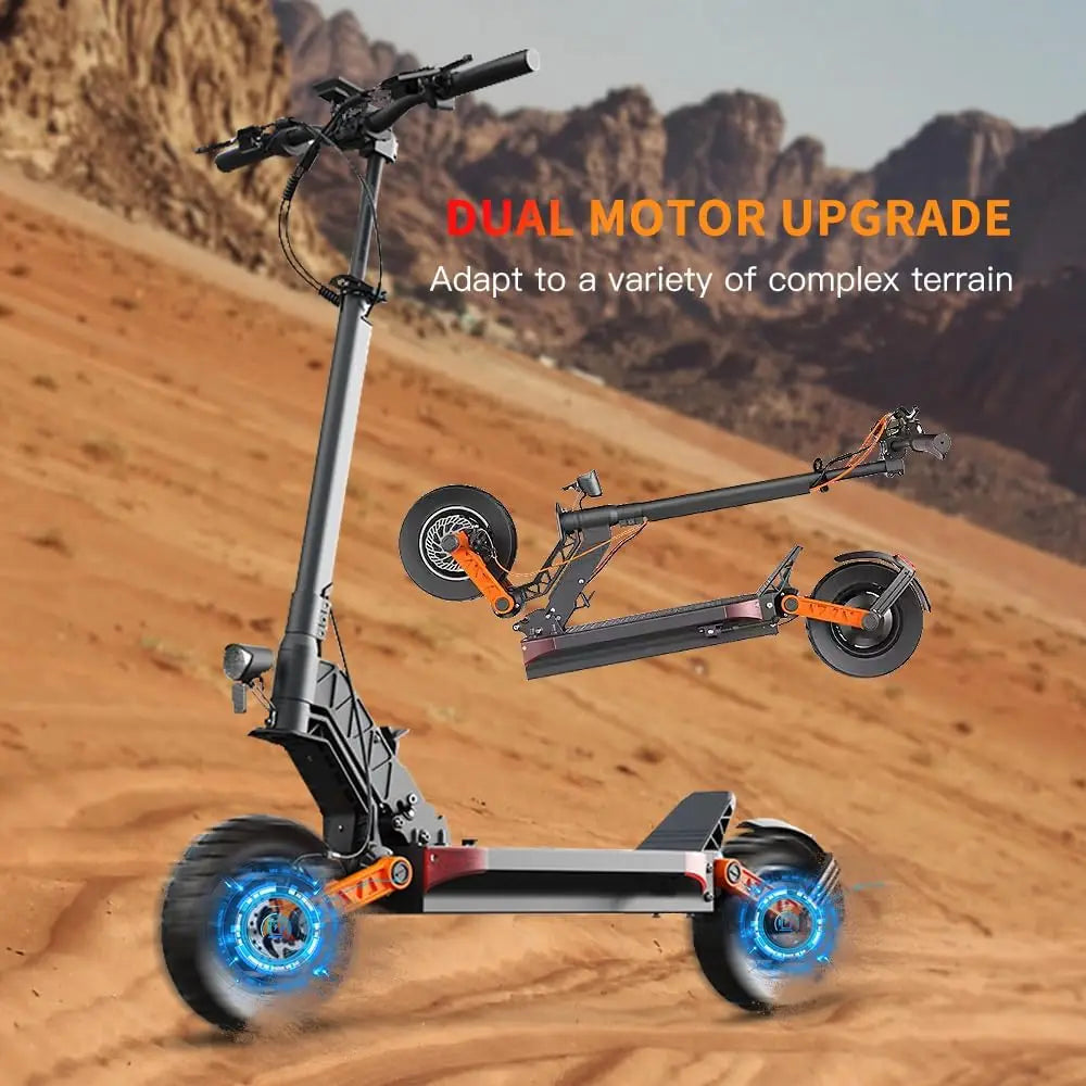 JOYOR S10-S-Z Folding Electric Scooter 1000W*2 Dual Motors 60V18AH High-capacity Battery 10*3.0 Widen Tires 75Km Max Range