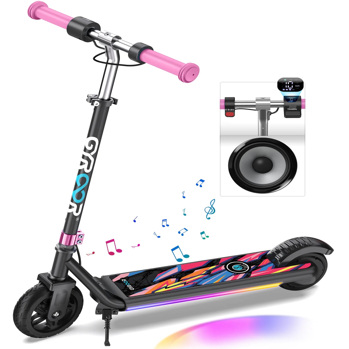 H30 Max Electric Scooter for Kids, LED Dispaly, 150W Powerful Motor, Dual Brake System, Adjustable Height and Speed.