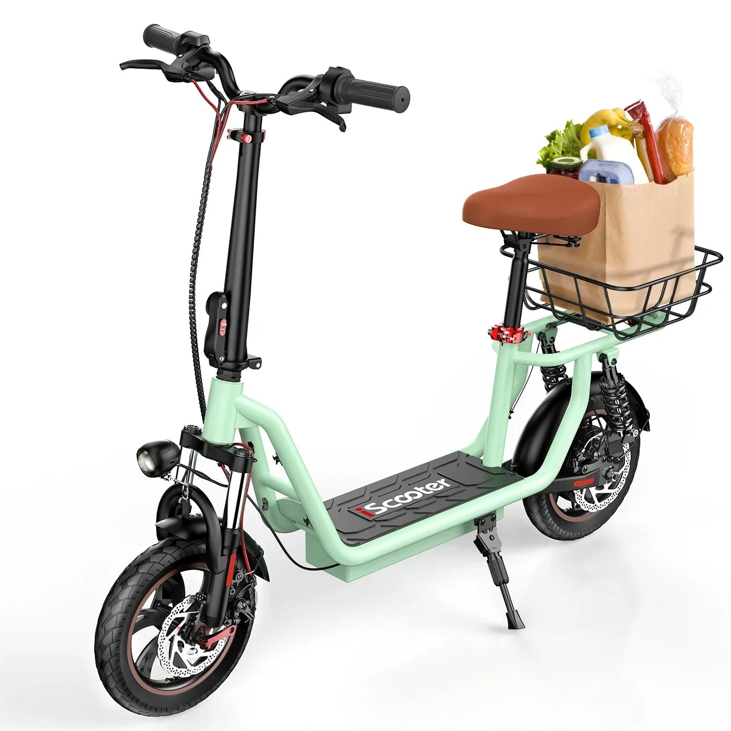 ISCOOTER I12 Adult Electric Scooter 500W Motor E- Scooter 36V 7.5AH Battery Electric Scooter 12 Inch Road Tires Electric Scooter