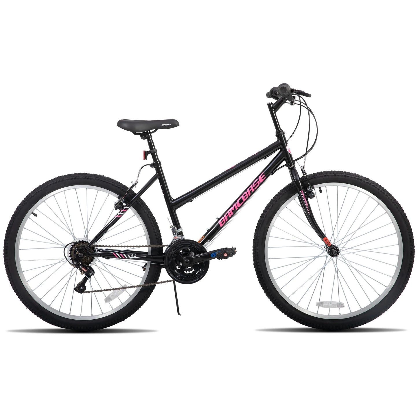 HILAND Bamcbase Womens Mountain Bike, 24 26 Inch 18 Speeds Hybrid Commuter Bicycle for Adults, Sport Hardtail Trail MTB