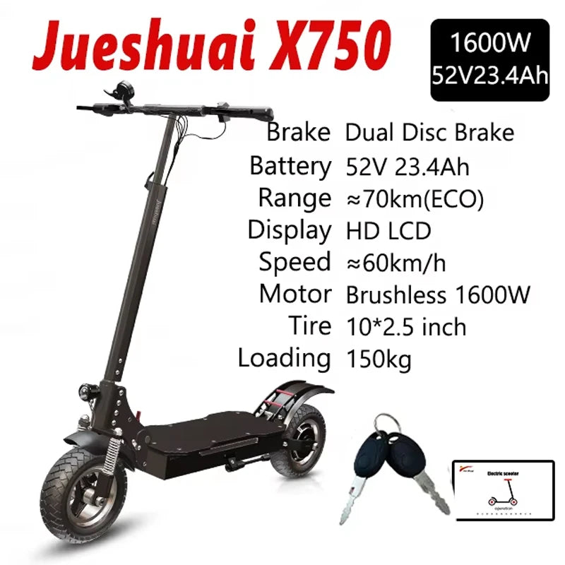 75KM/H Electric kick scooter 60V 48V 1300-3200W 10 inch Fat Tire Foldable Waterproof Electric Scooters Adults EU Warehouse