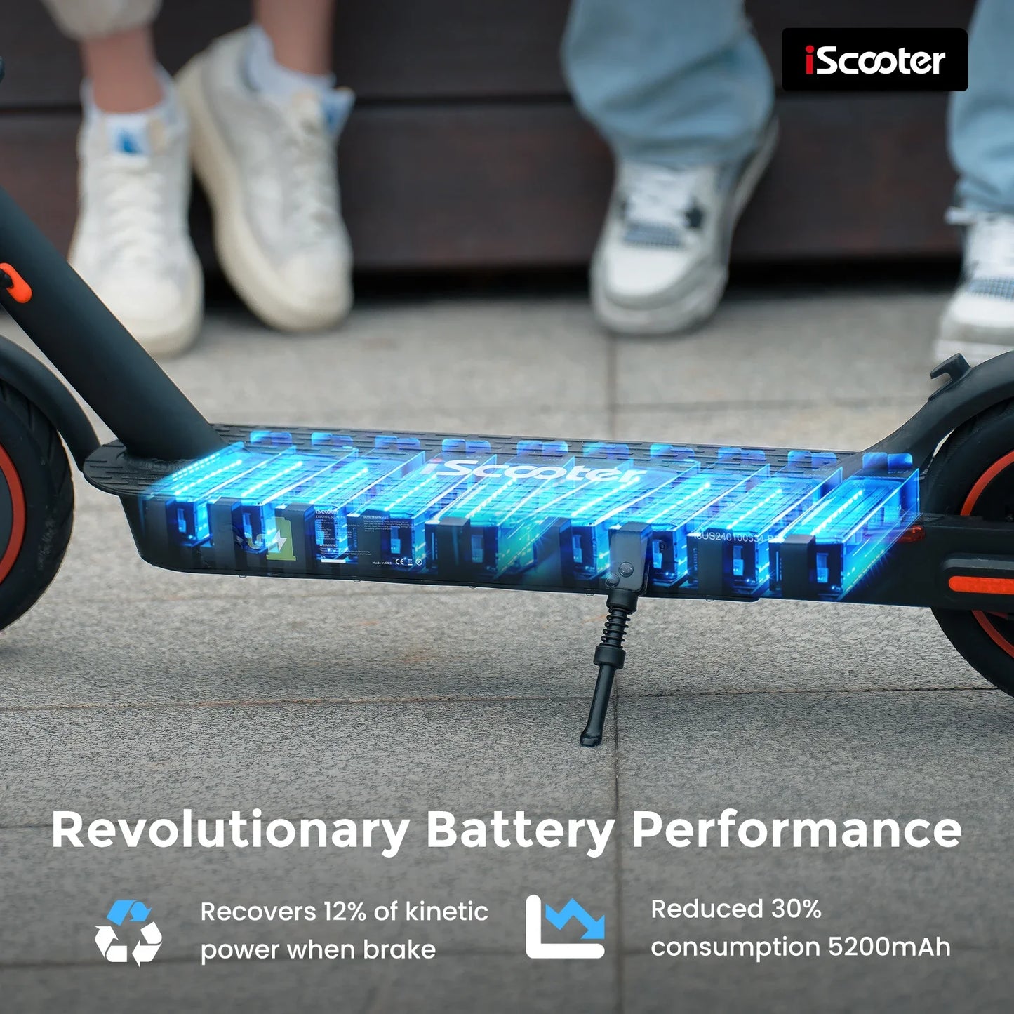ISCOOTER I8 Electric Scooter for Adults 350W Motor Foldable E Scooter 36V 5.2AH Battery 8.5 Inch Tires City Electric Scooter