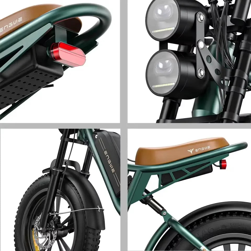 ENGWE M20 Electric Bicycle 750W Motor 48V26AH Dual Battery Mountain Snow Ebike Electric Motorcycle 20*4.0 Fat Tire Electric Bike