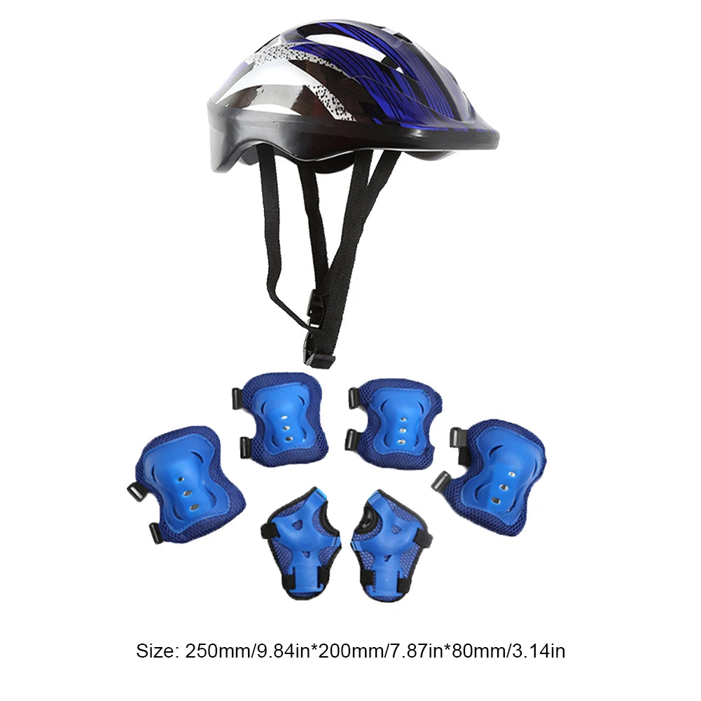 Kids Bike Helmet Knee Elbow Wrist Pads Helmet